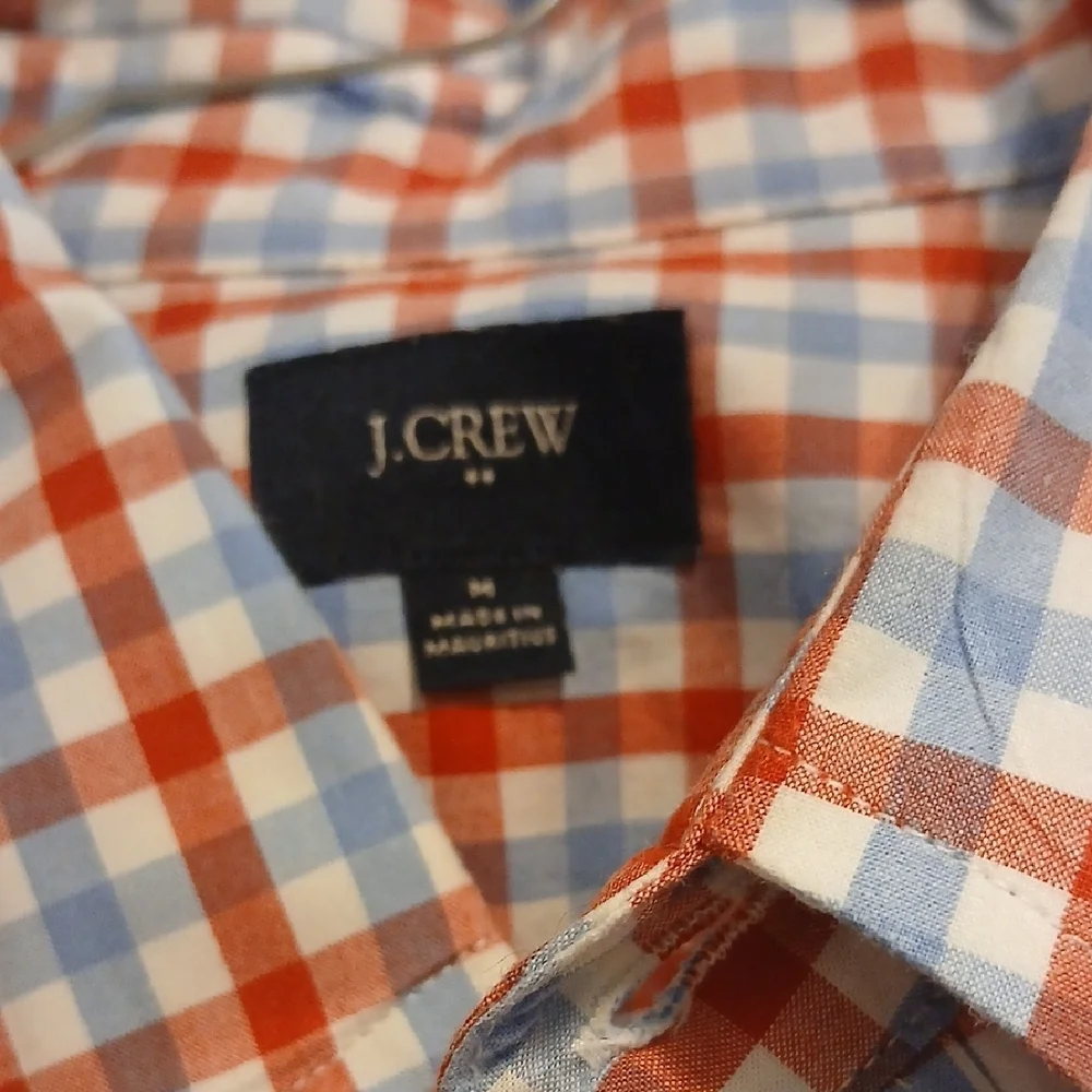 J. Crew Red and Blue‎ Casual Button Down Shirt
